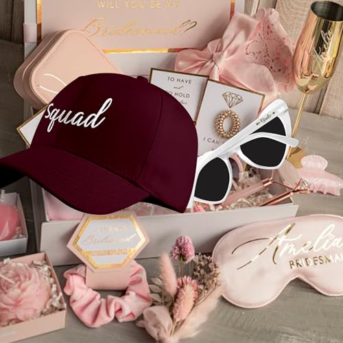 Image of LADY&HOME Bachelor /Bachelorette Party Baseball Hats Set, Embroidered Adjustable Cotton Truck Caps