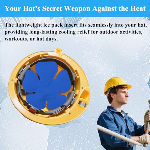 Image of Head Ice Pack for Catcher Helmets, Riding Helmets, Gel Cooling Pack for Heat Relief, Sports Headwear Comfort (2 Pack (Blue))