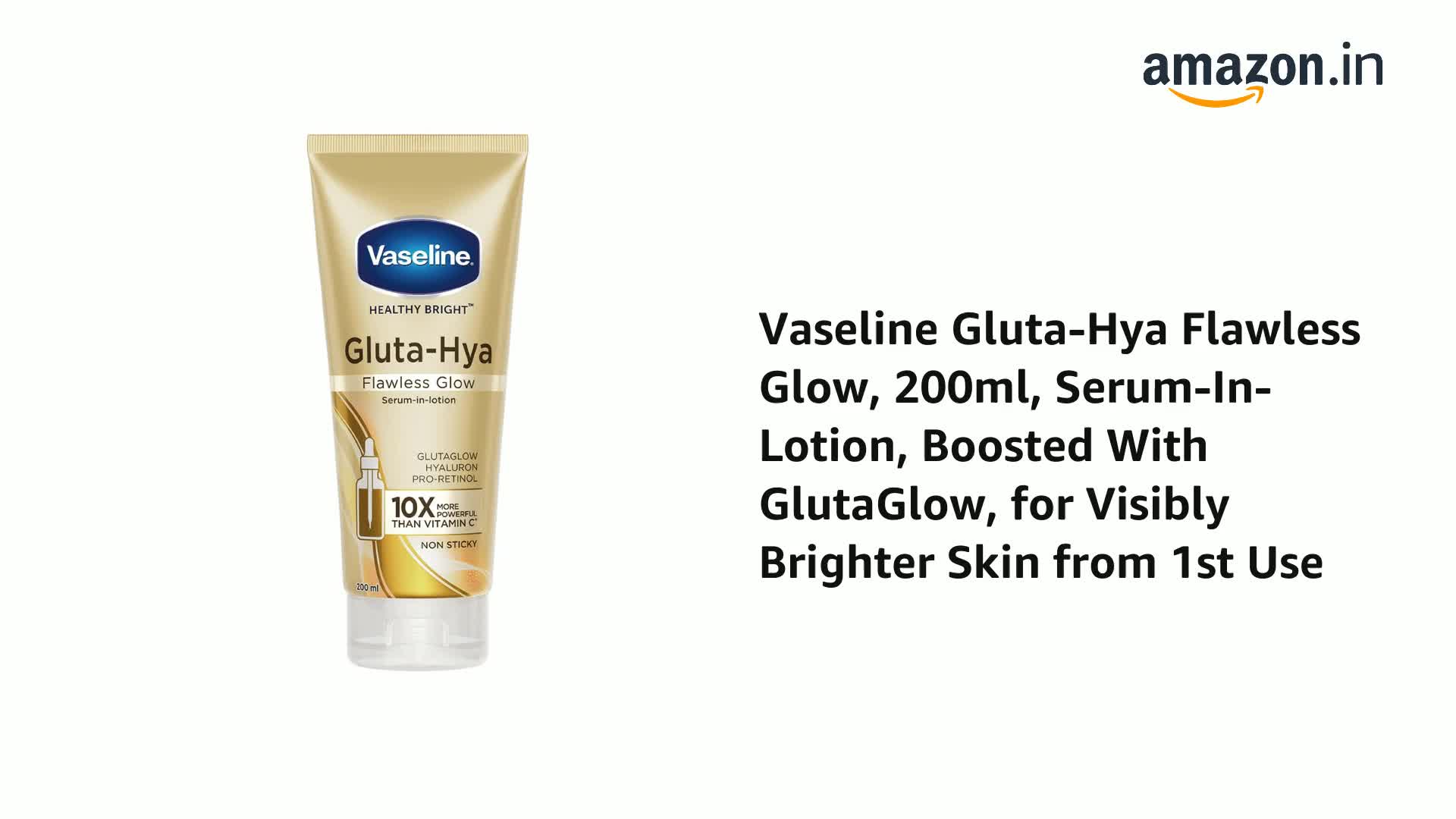 Vaseline GLUTA-HYA ボディローション 200g 10本セット Buy Vaseline Gluta-Hya Flawless Glow Lotion for Face & Body