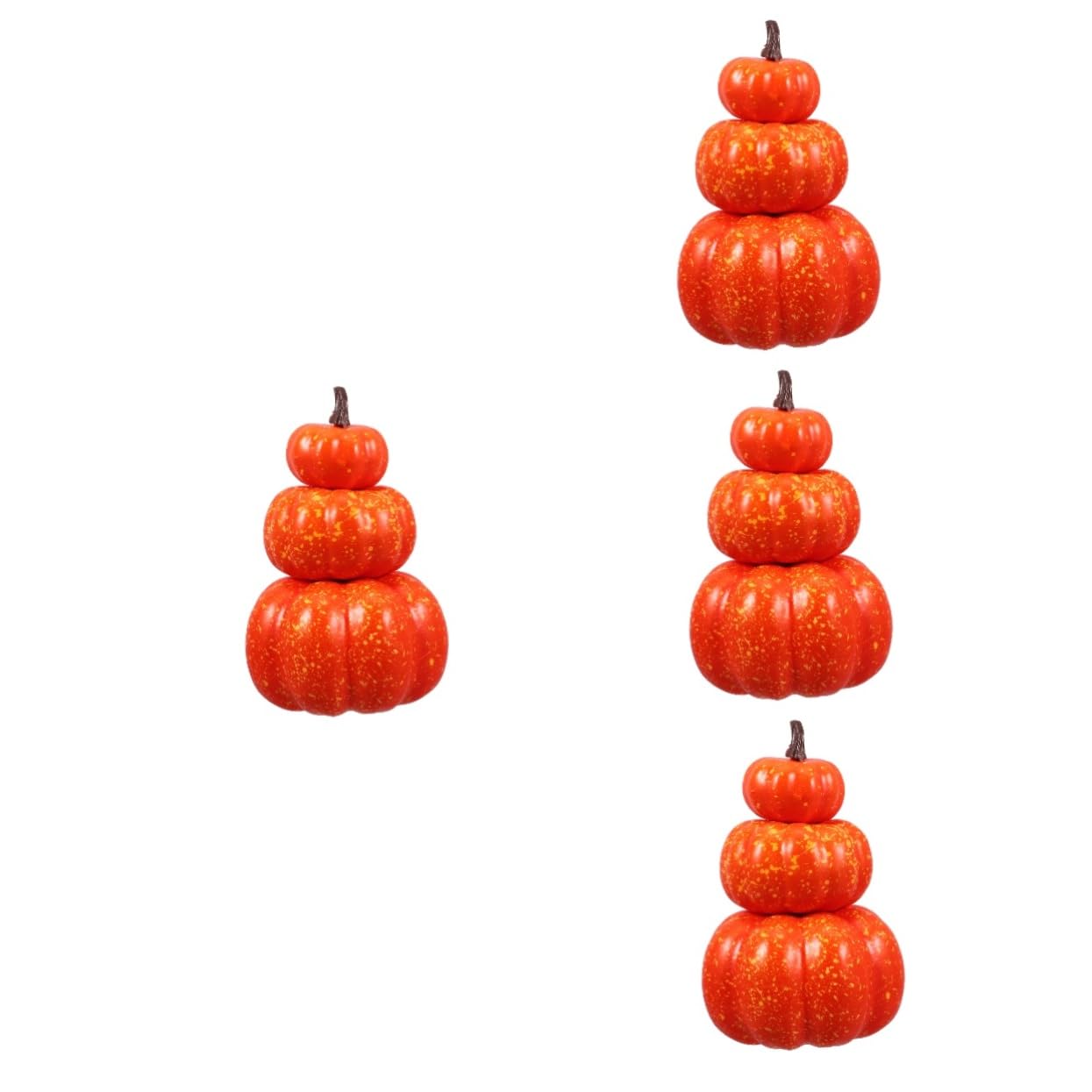 4stücke Künstliche Herbst Kürbis Dekoration Stapelbare Schaumkürbisse Für Halloween Und Erntedankfest Vielseitig Einsetzbar Für Zuhause Und Geschäfte