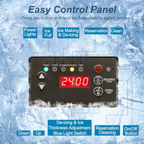 Image of Commercial Ice Maker Machine 120 LBS /24H, 30 LBS Cold Preservation Bin for 4-6H, Undercounter Ice Maker Stainless Steel, 40 Ice Cubes /8-15 Min Ice Machine, Set Ice Thickness, 24H Timer for bar, Cafe