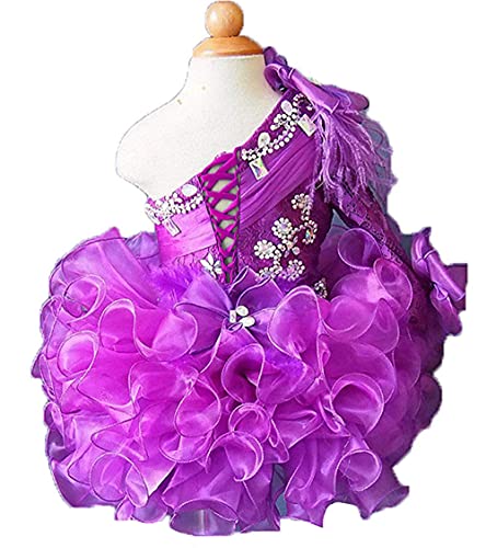 Junguan Infant Girls Wedding Party Gowns Newborn Pageant Tutu Cupcake Dress3