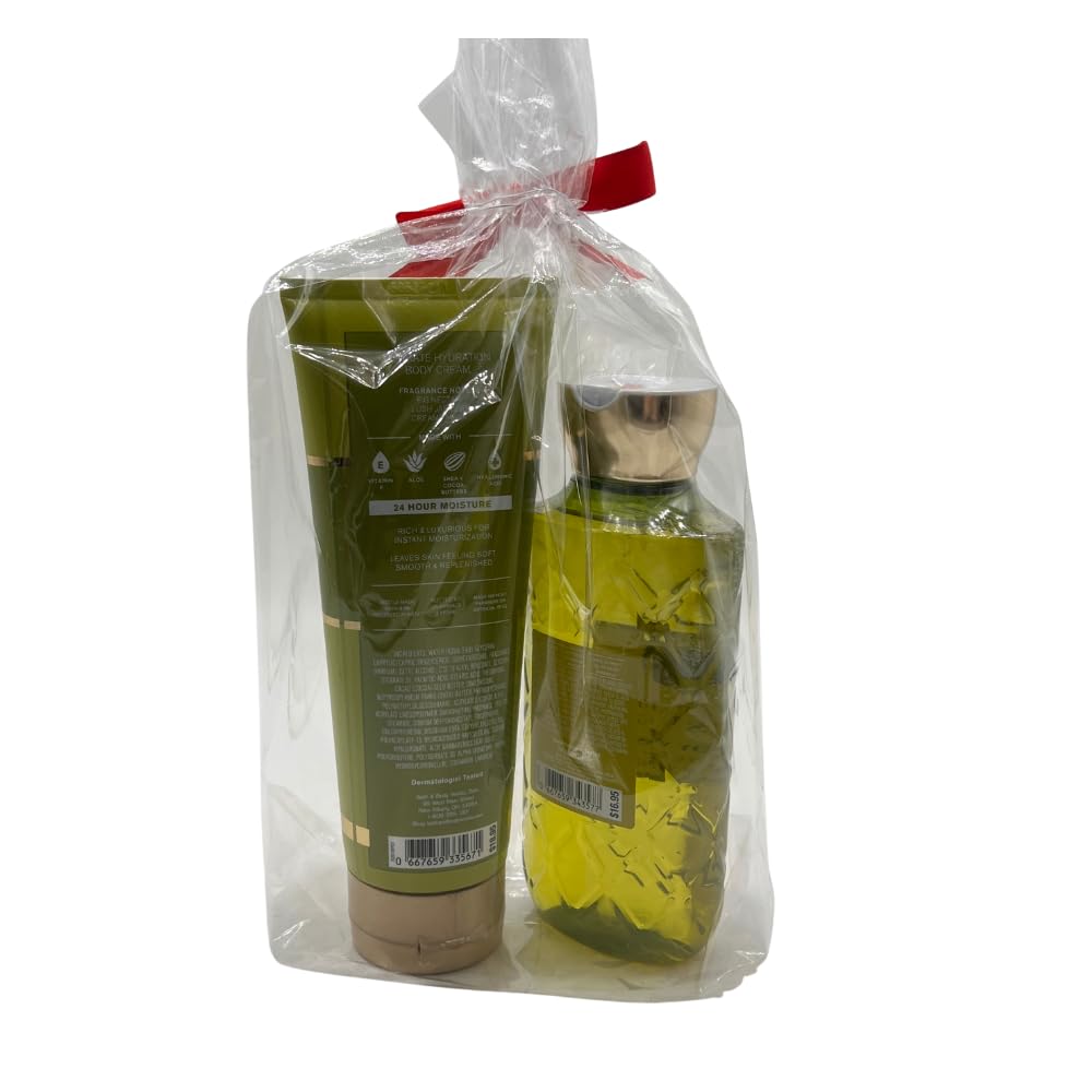 Bath & Body Works GUILTY AS FIG Body Wash & Ultimate Hydration Body Cream 2-piece Gift Set with a Red Bow for Holidays – Full Size - Image 5