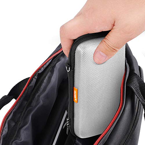 Image of Small Tech Zipper Bag Organizer, Silver Shockproof EVA Carrying Case