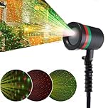 SZSXYBZ Projector Led Light, Garden Christmas Lights, Outdoor Light Moving Lighting Green Red Led Color, Party Lights with UK Plug, Waterproof Strobe Light for HomeGarden Birthday Wedding