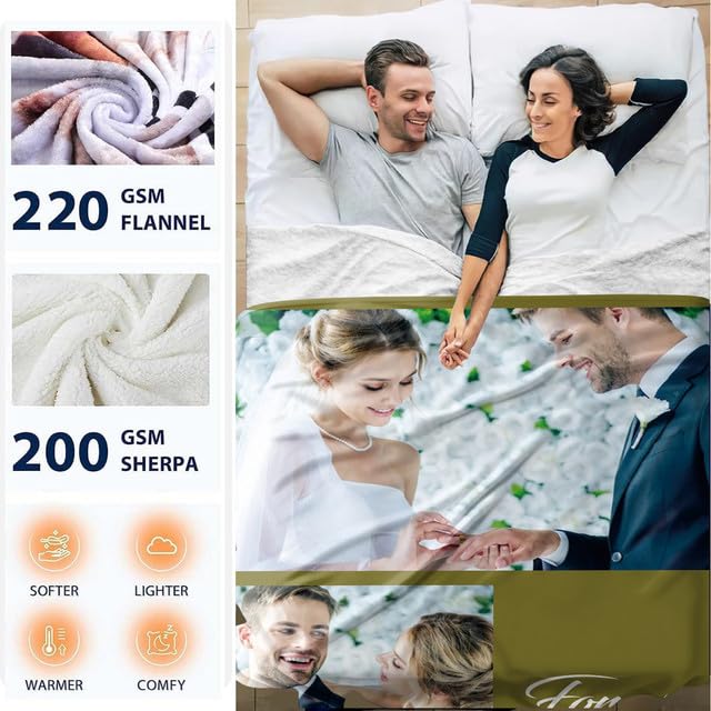 Youltar Coperta Personalizzata Con Foto E Testo – Regalo Su Misura Per Compleanno, Anniversario, Natale