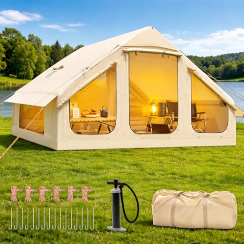 Carpa Inflable para Camping 6 Personas con Bomba de Mano