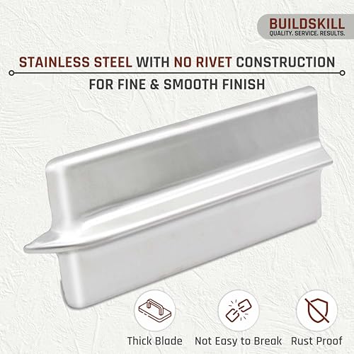 Image of BUILDSKILL middle groover concrete edger tool | high-quality concrete edging towel with ergonomic rubber handle | durable carbon /stainless steel blade | ideal for construction and concrete projects