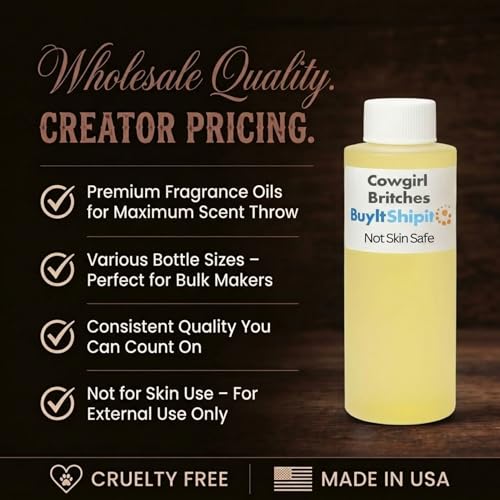 Image of Cowgirl Britches Fragrance from Our Leather Collection - Perfect for Adding Aroma to Freshies, Candles, and Diffusers - 8 Ounces