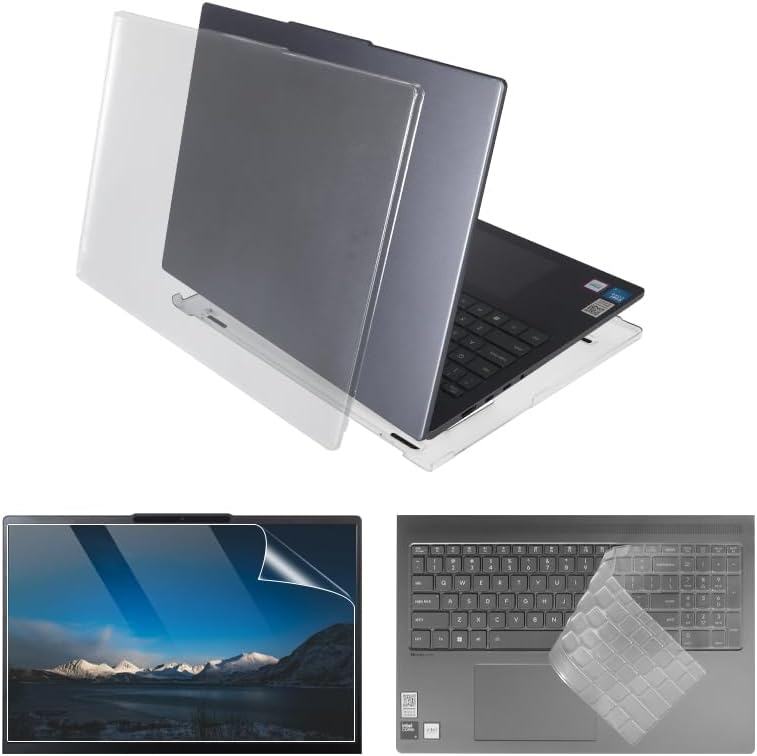 Laptop Case Set for 2026/2025 IdeaPad Slim 5a / 5i (16'', Gen 10/11) Scratch-Resistant & Drop-Resistant Hard Shell Frosted Transparent​ Protective Cover + Keyboard Cover + Screen Film