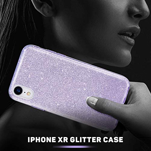 Mateprox Iphone Xr Case Glitter Slim Shiny Sparkle Crystal Bling Cover Cute Girls Case For Iphone Xr 6.1'' (Purple) #TOP5