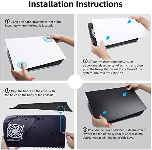 Image of New world Faceplate for PS5 Digital Edition, Replacement FacePlate for PS5 Digital Edition (Black)
