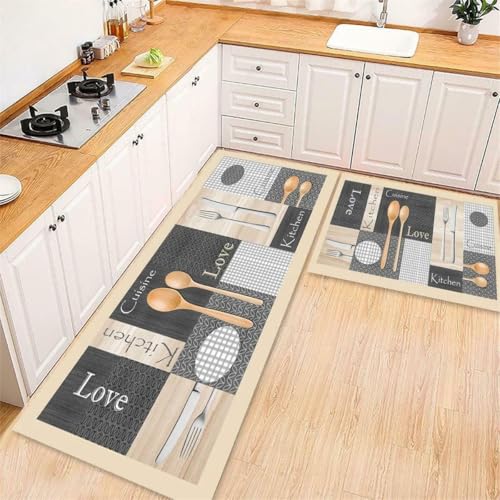 Image of YAGVIZ Kitchen Rug Anti Fatigue, Waterproof and Oil Proof Floor Runner Mat, Runner for Kitchen,Home Office,Sink