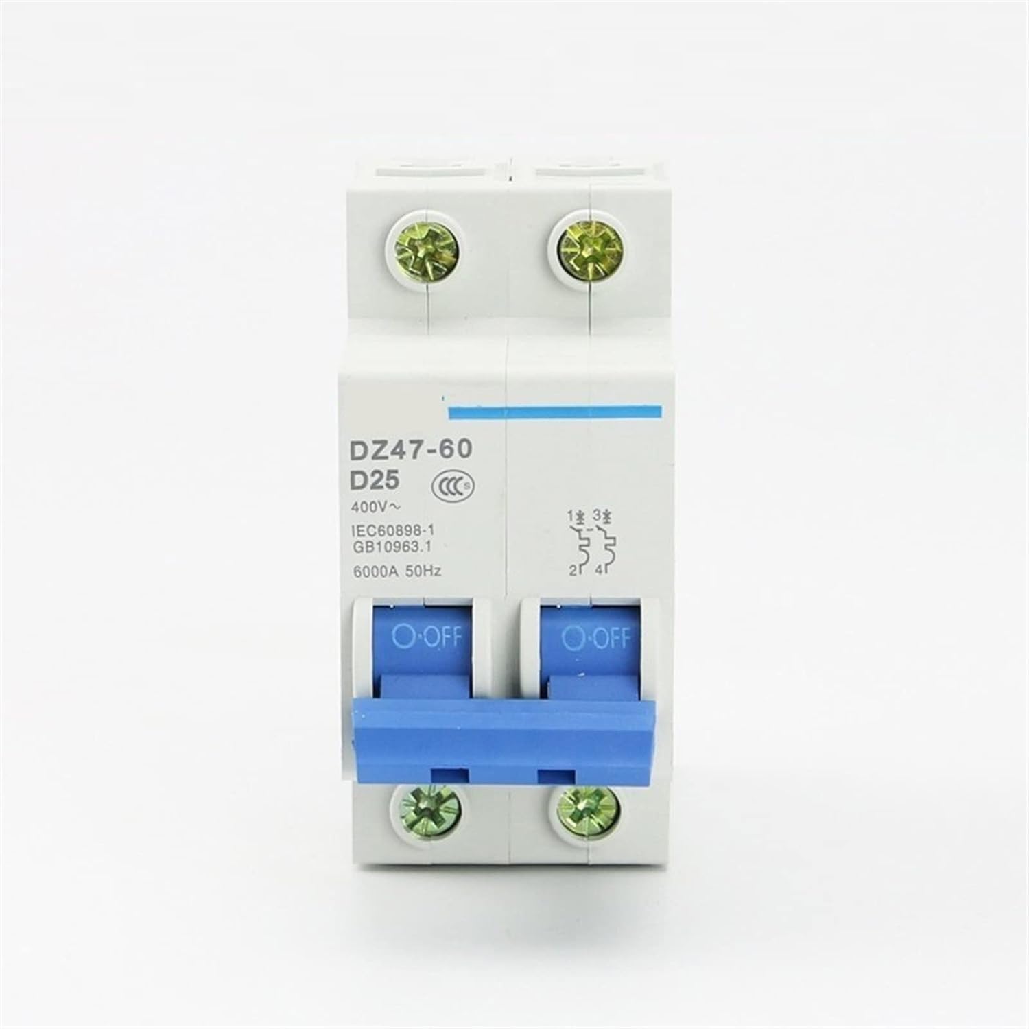 Interruptor de aire D tipo disyuntor de arranque de 2 polos para 230V y 400V 1