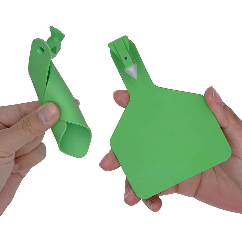 Orecchie di Animali, Etichette Auricolari in plastica for Bestiame, Confezione da 50 o 100 Set(Green,50pcs+Pen)