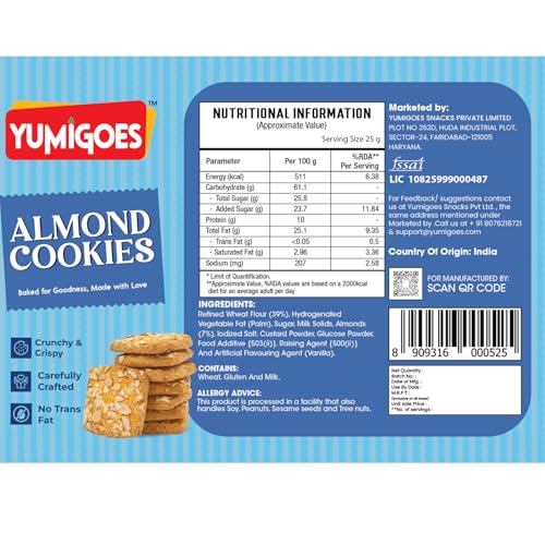 Image of Yumigoes Almond Cookies 400G (Pack of 3)