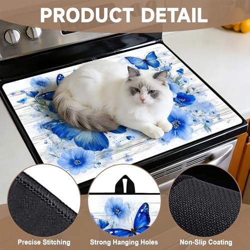 Image of Stove Guard Mat for Electric Stoves -Heat-Resistant Protector, Non-Slip Kitchen Counter Mat Stylish Kitchen Decor (Butterfly)