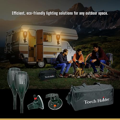 Custom Embroidered Duffle | Tiki Torch Bag | Solar Lantern | Multi Pocket| Waterproof Bag |