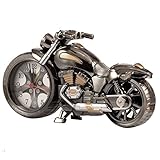 Zustyd: neu Vintage Retro Motorrad Style Studenten Alarm Clock Tisch Schreibtisch Time Clock Cool Motorrad Modell Home Office Regal Dekoration Neuheit Urlaub Kinder Erwachsene Geburtstagskinder Geschenk-Brown