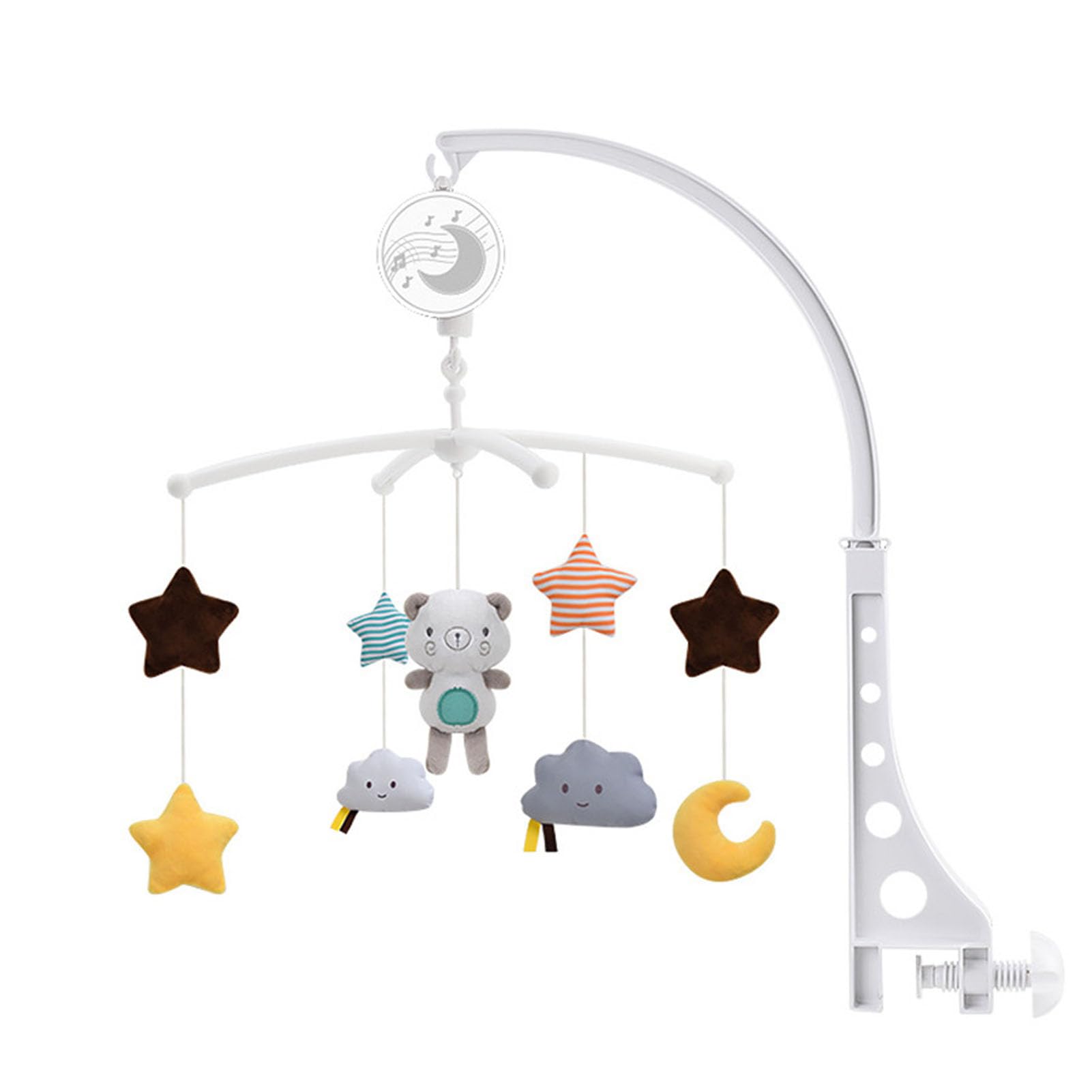 Baby Crib Mobile Bed Holder Arm Bracket, 360 Degree Rotation Baby Crib Mobile Music Box Bed Toy Holder Arm Bracket, Baby Music Bed for 0?1 Year Old Babies Newborn