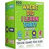 QUOKKA Trivia Games for Kids – 4SET World, Space, History & Human Body – Fun Card Game for Family Game...