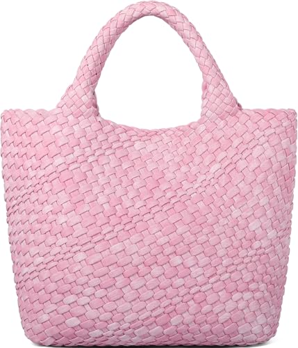 Image of Vegan Leather Purses for Women, Handmade Purses and Handbags Summer Beach Travel Tote Shoulder Bag | WOVEN