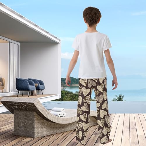 visesunny Boys Pants Loose Jogger Pants Soft Elastic Loungewear Long Bottom Trousers with Colorful Pattern Pockets Size S-XL3