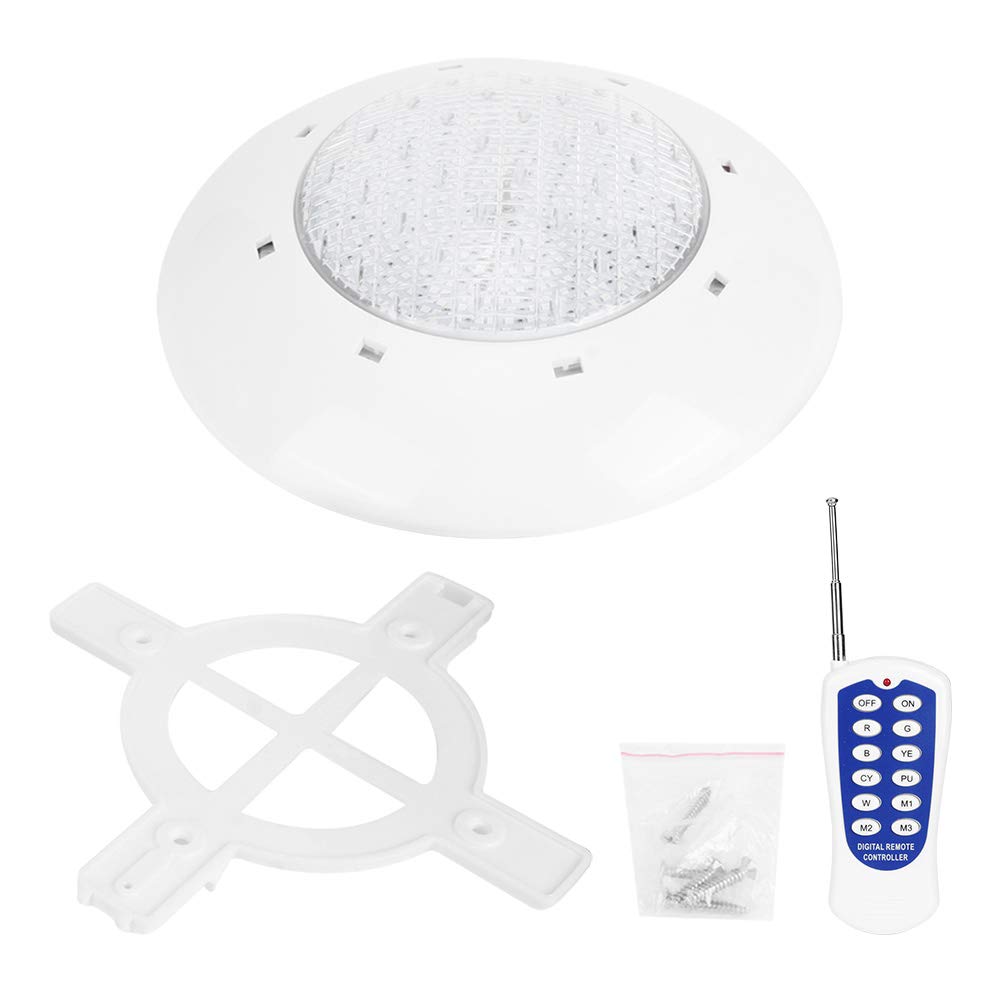 Fafeicy Luce Subacquea 45W 460LED con Telecomando, Lampada da Parete per Piscina Cambia Colore per Paesaggio, Bassa Tensione AC12V, Impermeabile IP68, RGB, Angolo 120°