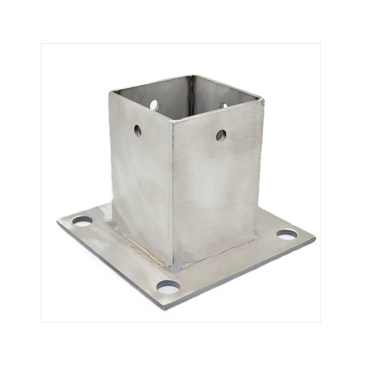 Base de Columna para Poste de Madera a hormigón, Anclaje Resistente para Poste de Cerca de 2 mm de Espesor, Base de Poste de Acero Inoxidable de 2 x 2, 3 x 3, 4 x 4, 5 x 5, 6 x 6, 7 x 7, 8 x