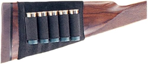 Uncle Mike's Buttstock Shell Holder Buttstock Shell Holder Kodra Black Shotgun Estilo Abierto, Tarjeta 88491