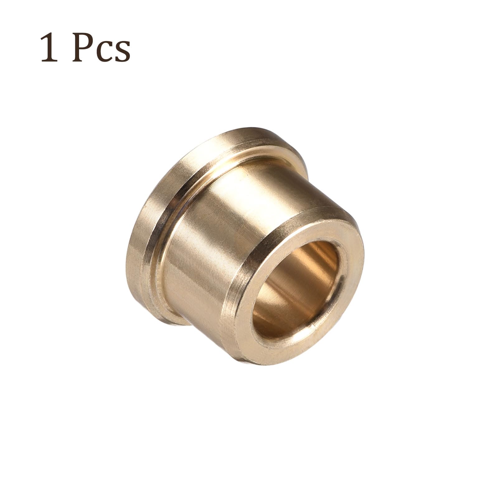 2 Boccole In Bronzo Sinterizzato 8x12x8mm - Autolubrificanti, Con Flangia, Per Alberi Macchine