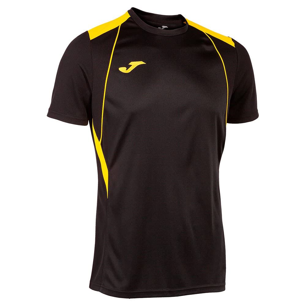 Joma Men's Championship VII T-Shirt, Black Yellow, XL
