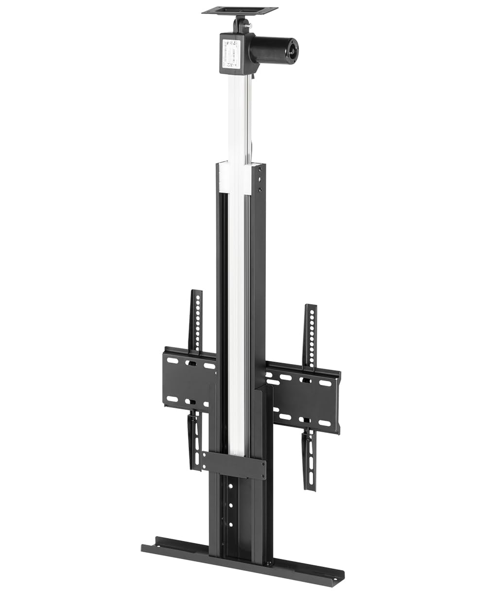 My Wall Motorisierter TV-Lift HP64L zum Einbau in die Decke, TV Deckenhalterung, Verstellbarer Höhenbereich, 32-55 Zoll, belastbar bis 45kg, mit Fernbedienung, TV Lift Elektrisch, Deckenhalterung