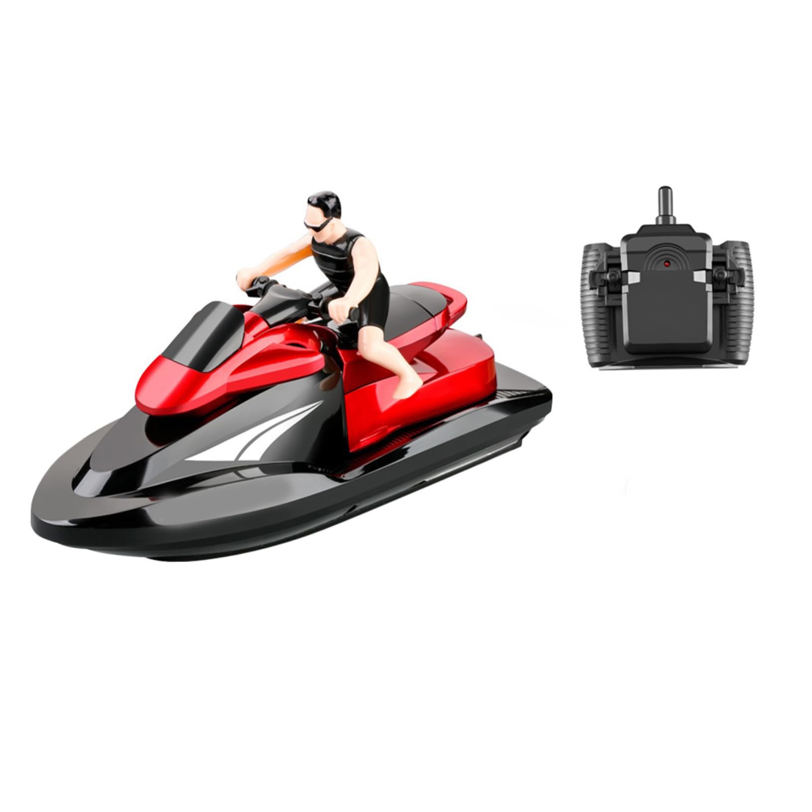 Barco RC Rápido 2, 4 GHz 1pieza Abs Rojo con 3.7v 500mah | Doble Motor, Control Inalámbrico, Formato Compacto, Juguete Teledirigido para Agua