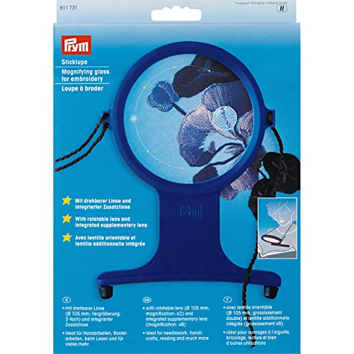 Prym 611731 Sticklupe mit Band, Ø 10,5 cm, Violett