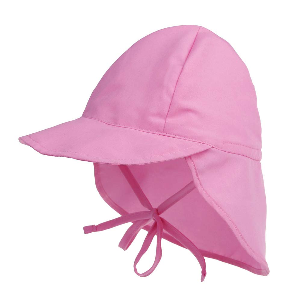 LACOFIA Sombrero de Playa de protección Solar para bebé Gorro de Verano de Solapa Ajustable Super Suave para niños