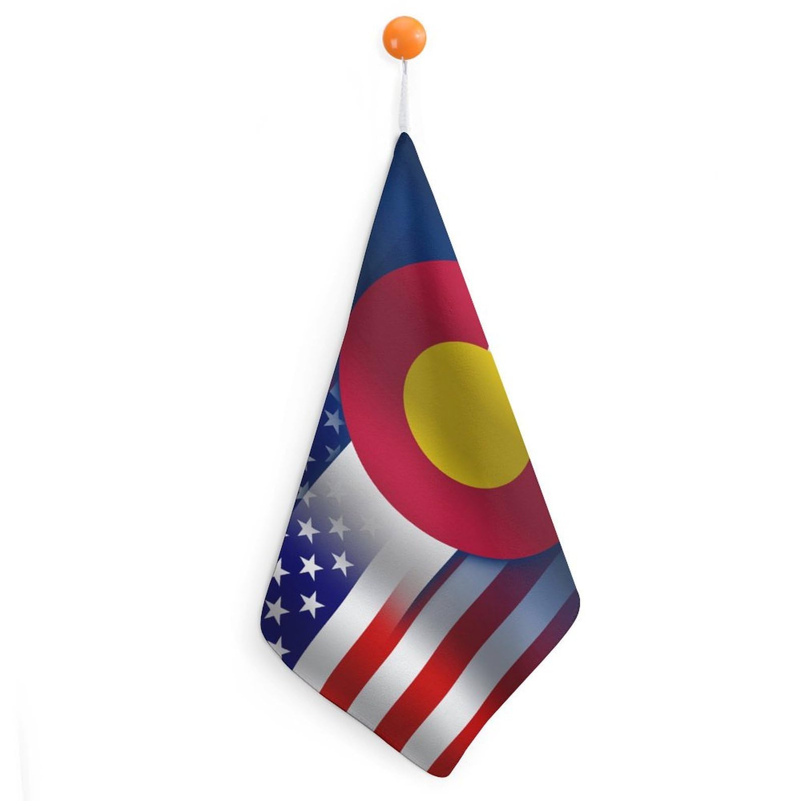 CGSBNGHA U.S.A Colorado State Flag Hand Towel Hanging Face Towels Cleaning Cloths Handkerchief for Bathroom Kitchen
