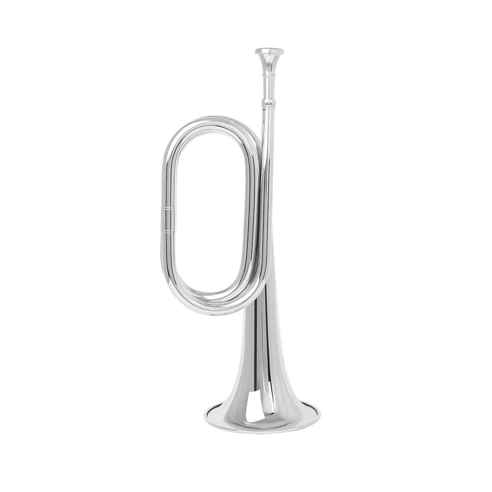 Profesjonalna Trąbka Trąbka Mosiężna Z Ustnikiem Do Orkiestry Szkolnej. Mosiężny Instrument Muzyczny (Color : Silver)