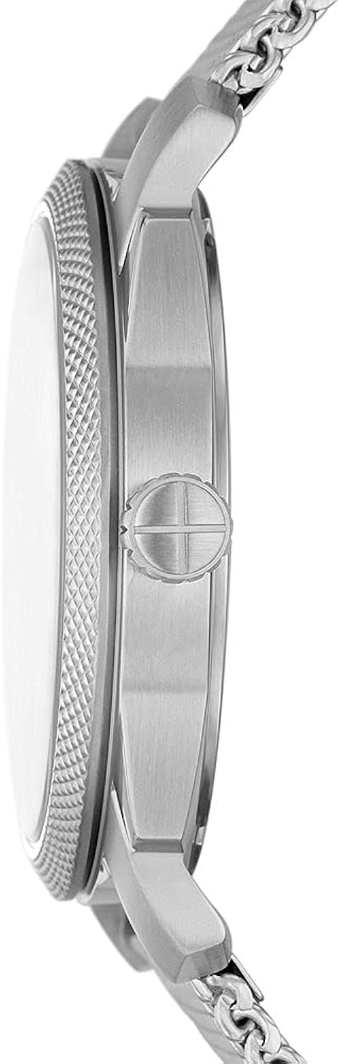 Fossil Orologio Machine Date con Tre Lancette per Uomo, in Acciaio Inossidabile con Cassa da 42 mm