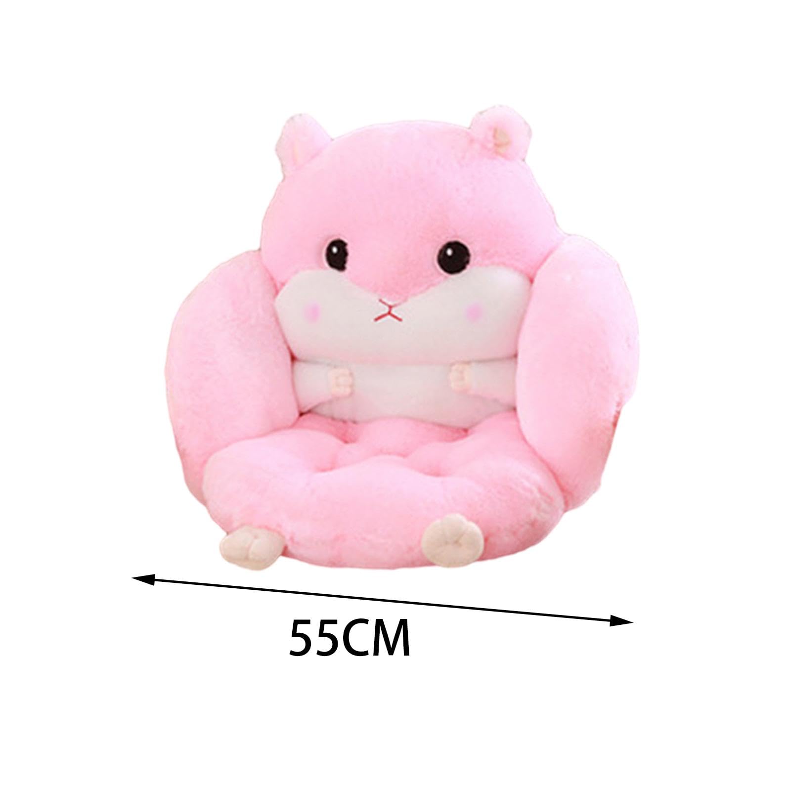 Baoblaze Hamster Seat Cushion Seat Pad Office Plush Fashion Sofa Indoor Animal Cushion Chair Pillow for Gift Cafe Study Room Apartment, Pink