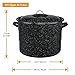 Granite Ware Canning Pot with Rack & Lid - 21 Quart Large Boiling Water Canning Set for Jar Sterilization & Pickling on Stove/Open Flame – Scratch-Resistant Porcelain Enamel & Steel Core (Black)