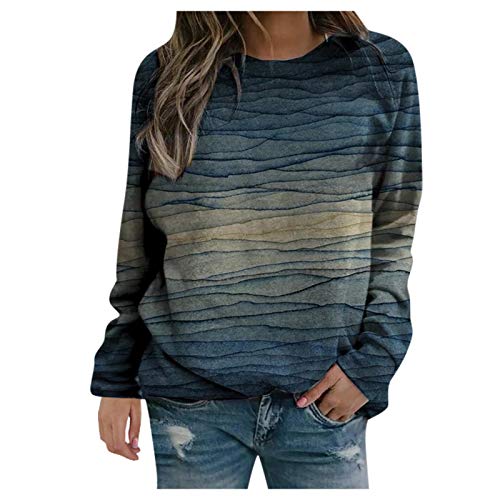 Womens Sweatshirts and Hoodies,Long Sleeve Blouses for Women Hoodies Sexy Tops Crewneck Sweatshirts Flowy Long Sleeve Graphic Plain Tunic Trendy Winter Jackets for Women Navy