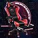 Gaming Chair with LED Light, Full Massage Gaming Chair with Speakers, Ergonomic Pro Computer Gaming Chairs for Adults with footrest Lumbar Support and Backrest Adjustable,B