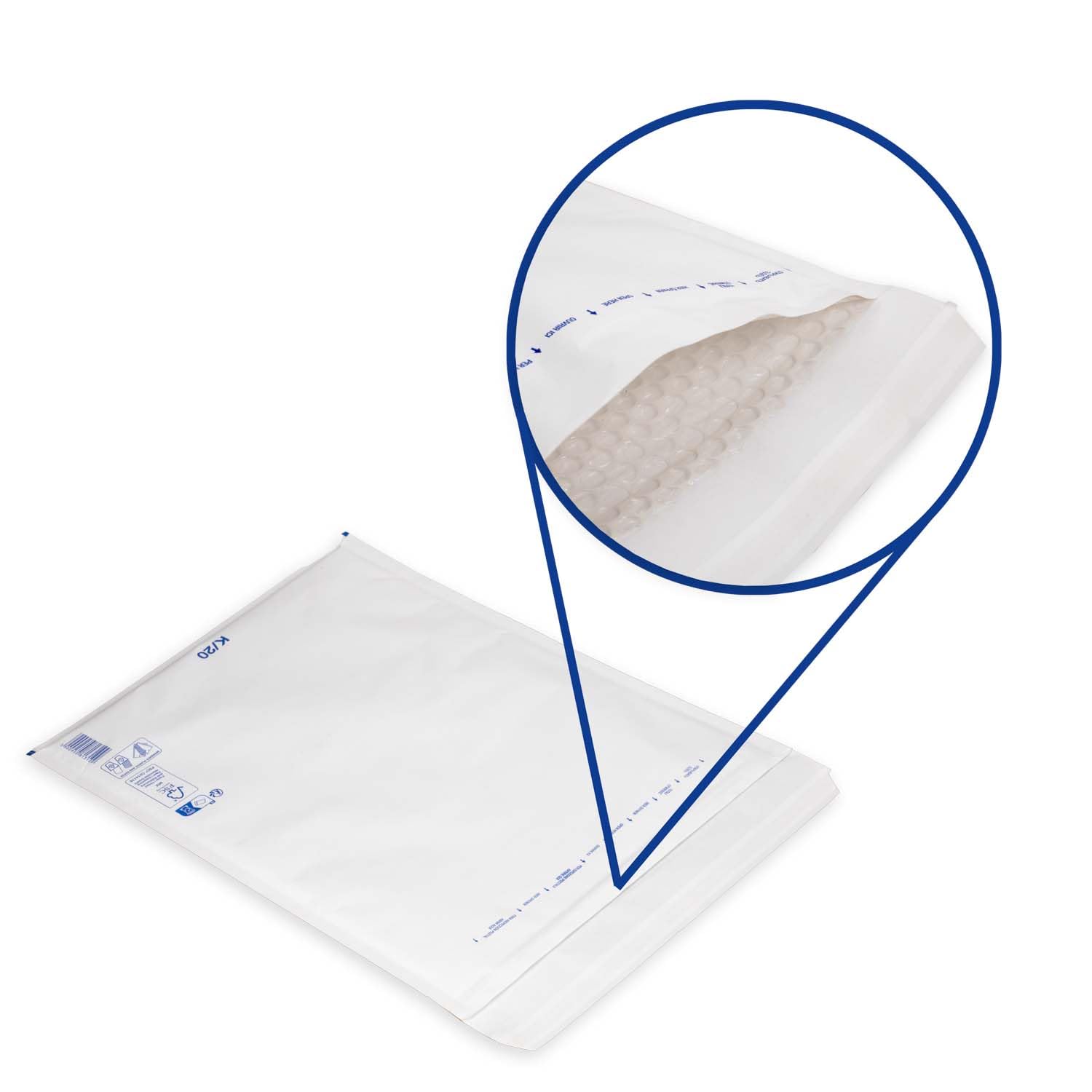 smiley pack Luftpolstertaschen Größe K10 Weiß 370 x 480 mm (300 Stück)
