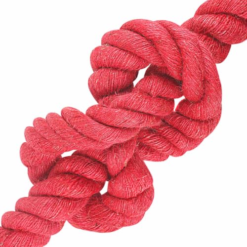 Cuerda de yute rojo 100% Tossa de alta densidad para nudos 3