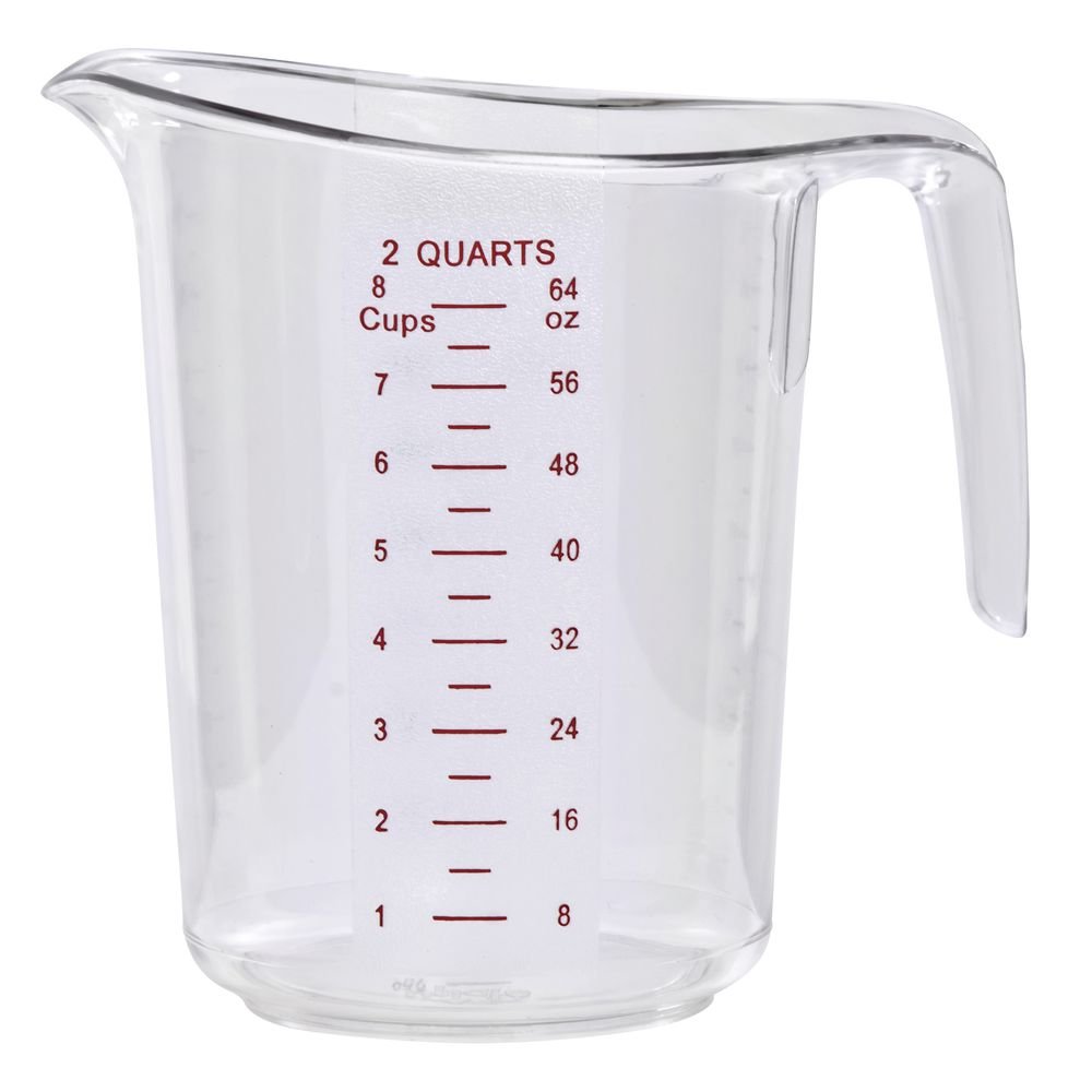 Measuring Cup 2 qt Clear Polycarbonate by HUBERT – 2.0 quarts, Polycarbonate, Clear, Model AB30D