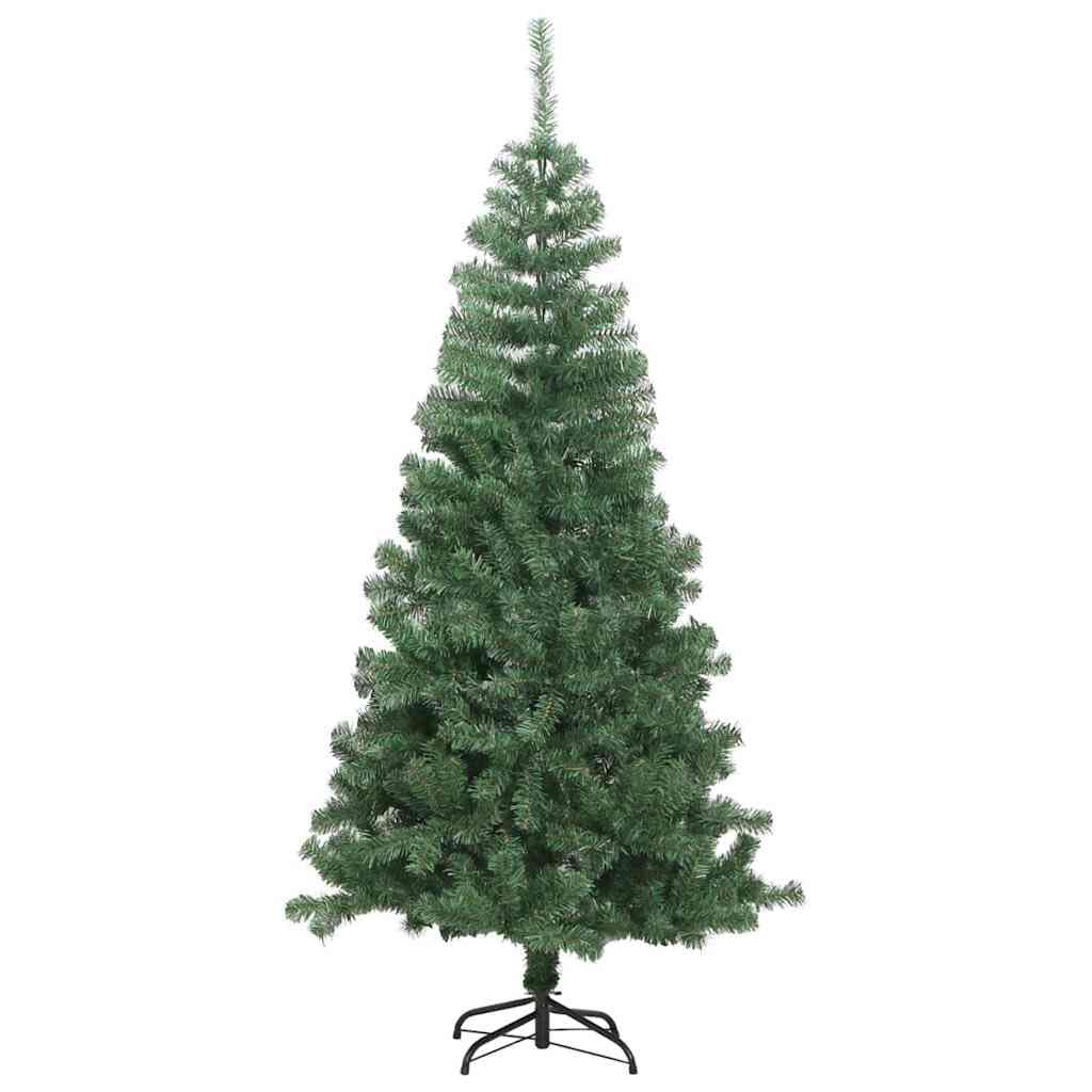 Choinka z 300 diodami LED w kolorze ciepłej bieli, wysokość 240 cm, zielona, PCW, łącznie ze stojakiem, do użytku wewnątrz i na zewnątrz, świąteczna dekoracja