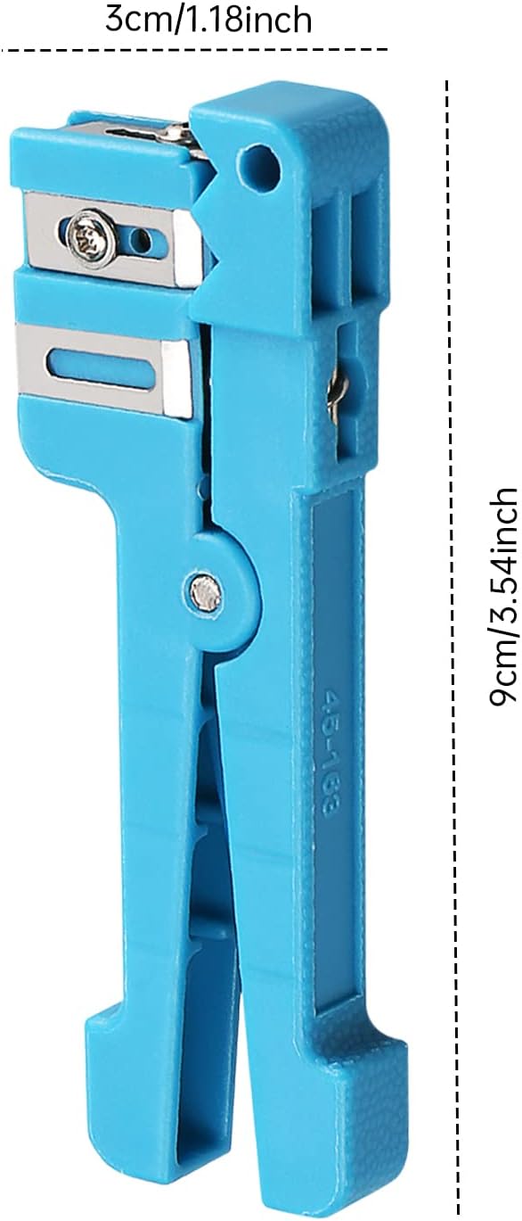 Generic 6-Pack Coax Cable Stripper Fiber Optical Buffer Tube Jacket Stripper 45-162 & 45-163 & 45-165 (Gray & Blue & Black), 0mm~7.9mm