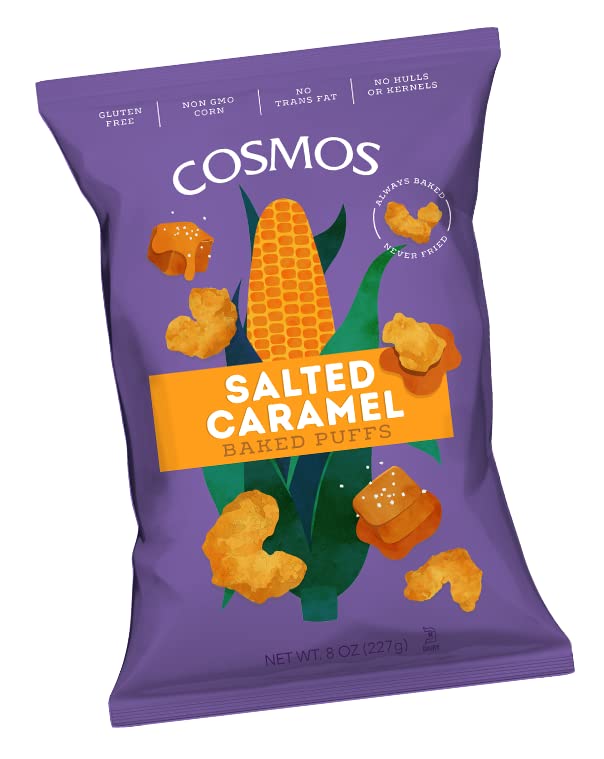 Cosmos Creations Premium Puffed Corn Salted Caramel Popcorn Without Hulls 8
