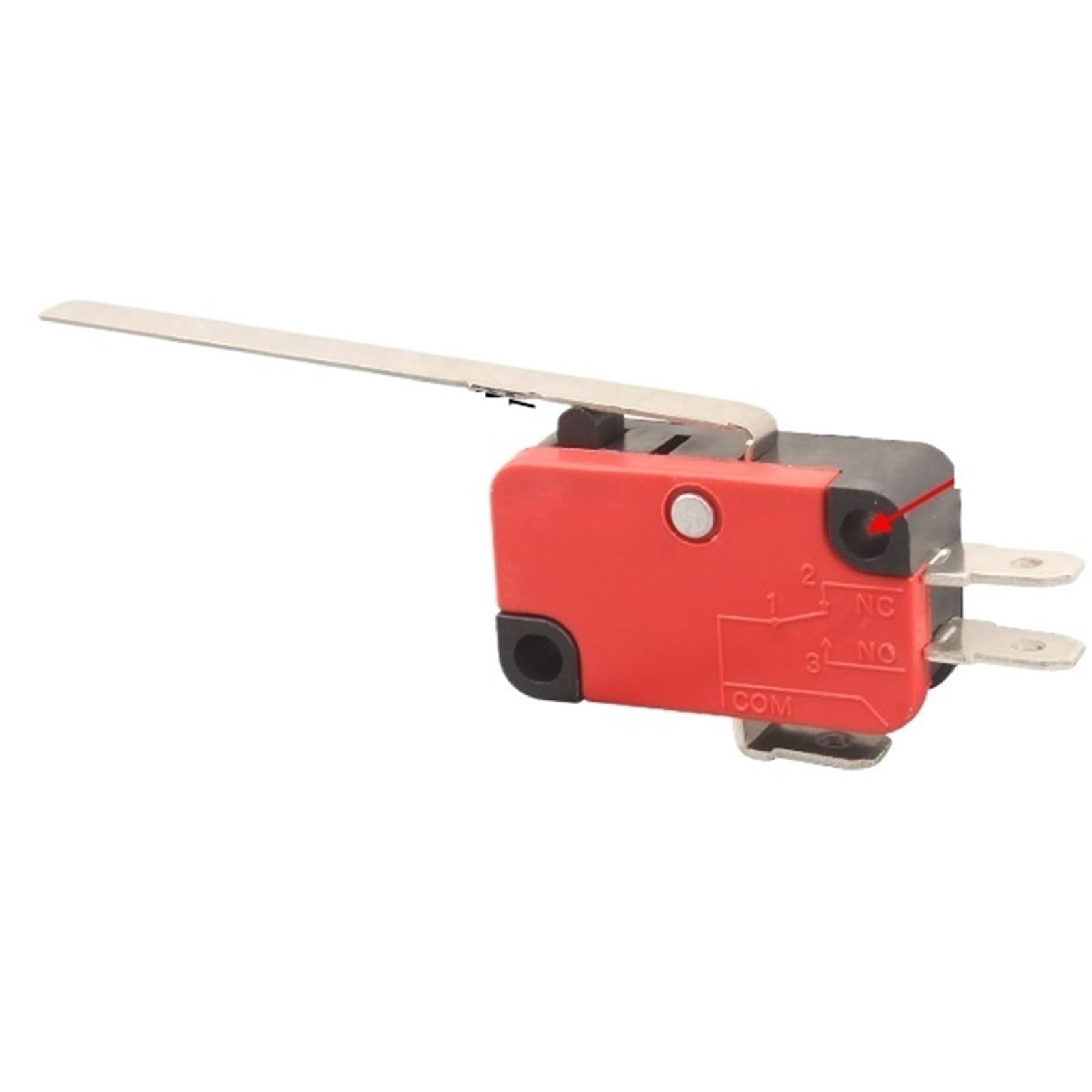 1 Uds Interruptor V-152-1C25 Braço de Alavanca SPDT 1NO 1NC 3 terminales Interruptor momentáneo 15a 250vac 16mm alavanca(V-151-1C25,10PCS_SILVER CONTACT)